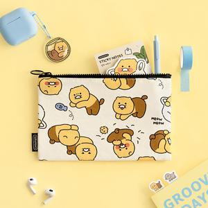 카카오프렌즈 춘식이 오디너리 패턴 플랫 파우치 M