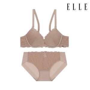 [롯데백화점]엘르이너웨어 멜로우 레이스 브라팬티세트 EDWBR812EDWBP812SK