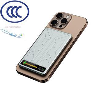 CCC 3C 맥세이프 파워 뱅크 5000mAh 마그네틱 무선 휴대폰 충전기 외장 배터리 20W 고속 충전 아이폰 16 15
