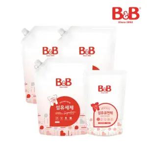 비앤비 유아 섬유세제 1500ml 리필형 3입+증정품