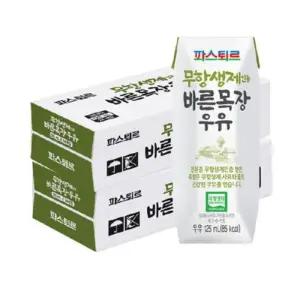 [파스퇴르] 파스퇴르 무항생제 바른목장 우유 125mL 48팩