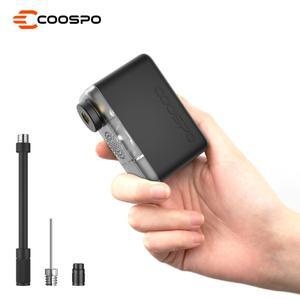 COOSPO X1 미니 전기 자전거 펌프 120PSI 500mAh 휴대용 충전식 MTB 디지털 팽창기 Schrader Presta 타이어