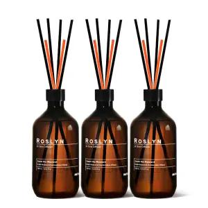 로즐린 슬로우 디퓨저 대용량 실내 아로마 방향제 500ml 3개 구성 (본품 500ml 3개+기본 스틱 12P)