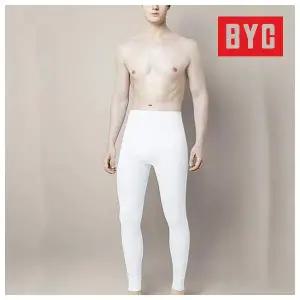 BYC 남성 9부 60수 순면 봄가을 내의 하의 백색 타이즈 BYI6901