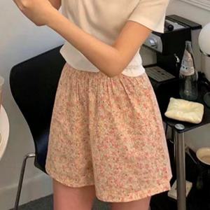 지지미파자마 체크 꽃무늬 반바지 잠옷 파자마