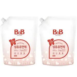 [비앤비]유아 섬유유연제 자스민&로즈 1500ml 리필 2입