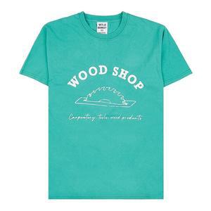 [와일드동키](김해점)[와일드 동키] 우드 코튼 반팔 티셔츠 T WOOD STONE WASHED KELLY GREEN