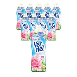 버넬 고농축 섬유유연제 와일드로즈, 900ML, 10개