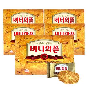 크라운 버터와플 대용량 과자 쿠키 316g X 5개