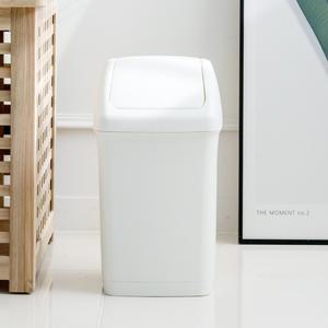 블랑 사각 푸쉬 휴지통 12L 화이트 분리수거함 페달휴지통 종량제 10L 20L 재활용 사무실용 가