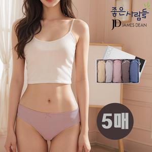 제임스딘 국산 여성용 기본 면스판 팬티 5매 세트/요일팬티 학생 편한 순면 속옷선물세트