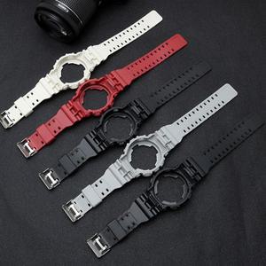 Casioak GA-110 시계 스트랩 케이스 gshock 남성용 무광택 손목 스포츠 수지 실리콘 밴드