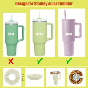 손잡이가 있는 Stanley 40온스 텀블러용 스낵 그릇 컵 액세서리 트레이
