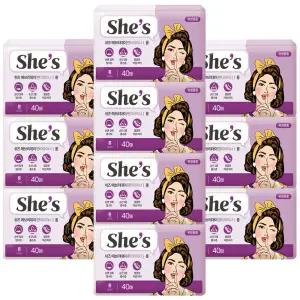 쉬즈 에브리데이 순면감촉 팬티라이너 롱40p x10개