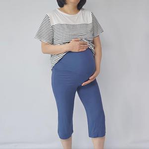 임산부 7부요가바지 홈웨어 트레이닝 여름 만삭 임부복