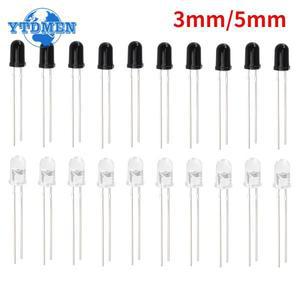 안드로이드 DIY용 10 쌍 3mm 5mm 940nm LED 적외선  터   IR 수신기 다이오드 F3 F5
