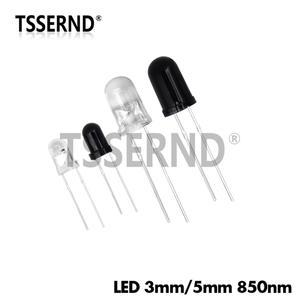 Arduino용 10쌍 3mm 5mm 850nm LED 적외선 이 및 IR 수신기 다이오드 다이오드