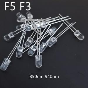 3M 호환m 5mm IR LED 방출 다이오드 850nm 940nm 이미 터 수신기 적외선 송신기 포토 트랜지스터 티 안나는