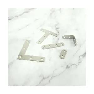 평철 스텐 일자 L자꺽임 앵글 브라켓 문짝 가구 식탁 DIY 수리 연결 고정판 보강판 철물