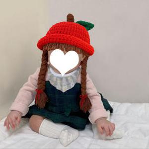 위그햇 사과모자 체리모자 가발 아기가발 머리장식