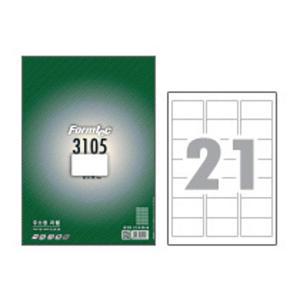 폼텍 LQ3105 레이저잉크젯라벨21칸(63.5x38.1mm) 20매 /A4라벨지