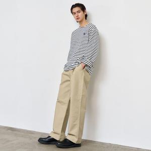 UNISEX 롱슬리브 보더 티셔츠 [WHITE] / SBE1U01003-MAN