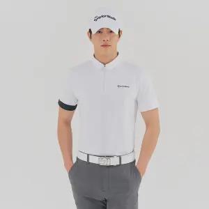 [테일러메이드] 남성 프리미엄 반집업 반팔 티셔츠 TMTHM2145-100