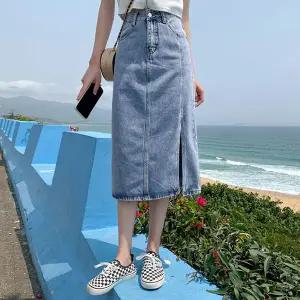 리콤마 데님 스커트