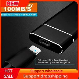 뛰어난 컴팩트 128TB USB Type-C 휴대용 SSD, 고속 외장 하드 디스크 메모리
