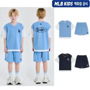 [MLB키즈](강남점)[백화점 공식](단독) 25SS 바시티 베스트 반팔 세트 (2color) 7AS1V0353