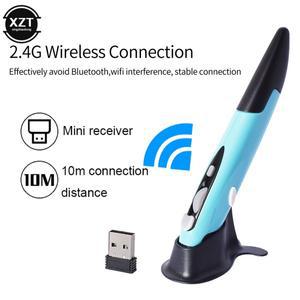 2.4G 무선 USB 광학 발표자 펜 마우스 조정 가능한 1600 인치 당 점 4 키 인체 공학적 미니 마우스 태블릿