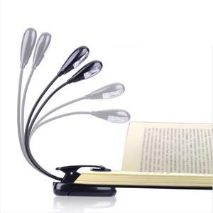 보면대 조명, 클립 온 LED 책 USB 및 AAA 배터리 작동, 침대 독서등, 4 단계 밝기, 보에 이상적