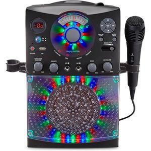 Singing Machine 블루투스 노래방 시스템 LED 디스코 라이트 Karaoke System SML385UBK