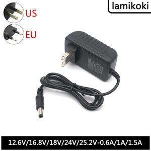 근막 건 전원 코드 충전기, 16.8V 1A 24V 25.2V 0.6A 18V 12.6V 1500mAh