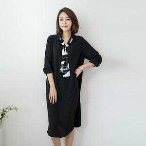 [마담4060]엄마옷 마담4060 실켓스카프여름원피스-ROP2404020-