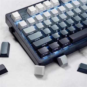심플 그라데이션 키캡 세트 PBT OEM 130키 측면 각인 트랜스미션 체리 MX 우팅 기계식 키보드용