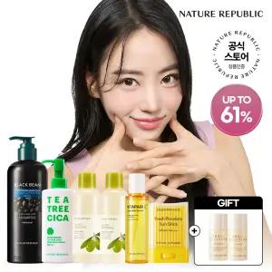 [~61%+쿠폰+사은품] 네이처리퍼블릭 애프터바캉스/두피쿨링 블랙빈/기초/선/마스크팩/클렌징