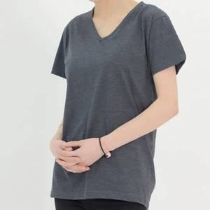 [디작소]여성 데일리 면 반팔티 티셔츠 기본 브이넥 빅사이즈