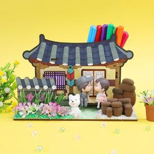 정인아트 기와집 펜통 / 만들기 재료 / 부자재