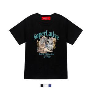 FLOWERCATS 슬림핏 반팔 티셔츠 (GFS2-1SP2075)
