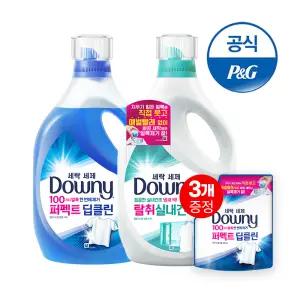 다우니 프리미엄 세탁세제 실내건조1.9L X 2개 + 증정 200ml 3개