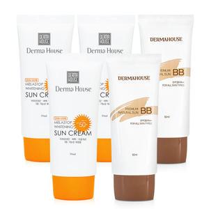 화이트닝 썬크림3개+비비크림2개/SPF50+PA+++/잡티커버