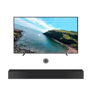 [삼성][으뜸효율가전] 삼성 AI QLED TV 214cm KQ85QF7AAFXKR 스탠드형+사운드바(HW-C400)