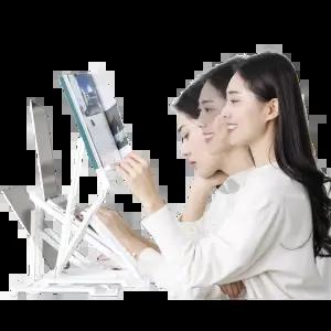 반디스탠드 목 허리 건강 접이식 프리미엄 노트북 맥북 태블릿 책 거치대- 간편조작 세밀한 높이 각도 조절, 견고하게 직접 타이핑 가능, 휴대성 탁월, 장시간 업무와 공부에 필수