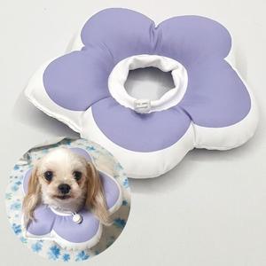 JPAR 꽃피는 강아지 고양이 쿠션 넥카라 퍼플 M (WFHDW48)