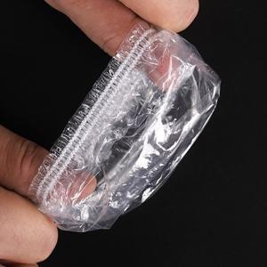 100Pcs 일회용 머리 염색 귀마개 샤워 보호, 살롱 스타일링 도구에 대 한 투명 탄성 방수 커버