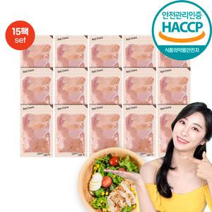 HACCP 특허 매력있닭 한입 국내산 생닭가슴살 3kg 급속냉동 200gX15팩 개별포장