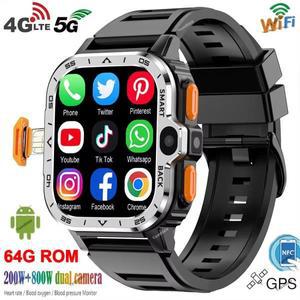 PGD SmartWatch LTE 카드 NFC 듀얼 견고한 스토리지 심박수 시계 남성