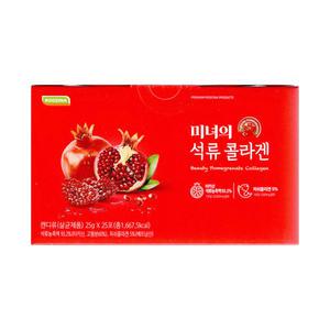 여성 피부 건강 활력 미녀의 석류 콜라겐 25포 젤리 스틱 20대 부모님 선물