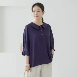 엄마옷 마담4060 틴토뒷주름블라우스 여름블라우스 -ZBL2506009-